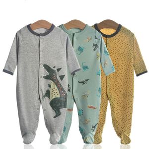 Rompers Baby Tight Fiting Clothing For Borns Boys and Girls Long Sleep 3 6 9 12 Månaders Old Children's Clothing 230408