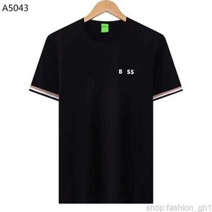 Boss Mens T Shirt Wysokiej jakości moda męska T-shirt luksusowy polo okrągła szyja oddychająca Top Business Casual 37 Hyv1