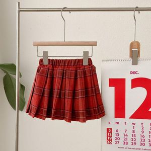 Saias Honeycherry 2023 Autumn Girls 'College Style Surnirt Skirt Girl Plaid School