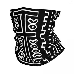 Scarves Black And White Mudcloth Bandana Neck Cover Printed African Balaclavas Wrap Scarf Multi-use Cycling Running For Men Women Adult