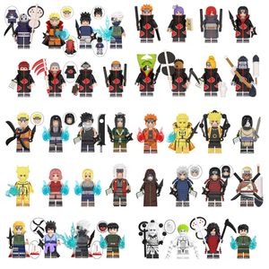 Brinquedos de descompressão ninja anime personagem micro partículas blocos de construção crianças brinquedos presentes de natal saco opp atacado