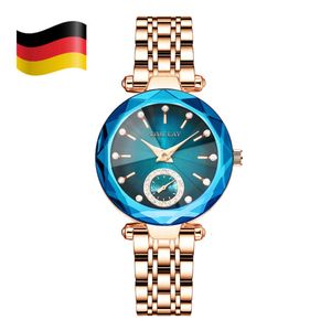 Tiktok New Ocean Star Steel Band Women's Live Multi Angled Gradient Glass Diamond Faced Fashion Watch