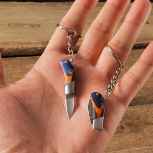 Portable Small Blade Keychain Folding Pocket Knife EDC Stainless Steel Unboxing Pendant Gift