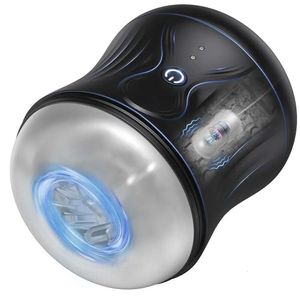 Masturbator Male Cup Massager Masturbators for Men Open-ended 3D Tunnel Pocket Pussy Stroker with 10 Vibration Modes