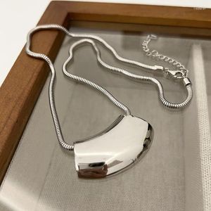 Ketten 925 Sterling Silber Anhänger Halskette Quadratische Leiter Geometrische Punk Einstellbar Für Frauen Mädchen Schmuck Geschenk Drop Großhandel