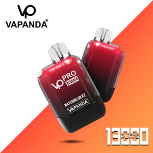 VP Pro Puff 13K 12K E Cigarette Disposable Vape 26 ml Förfyllda vagnar 13000 Puffs Bang Box 12000 Randm Tornado Vapers Desechables Display Screen Bar 2% 5% ångor