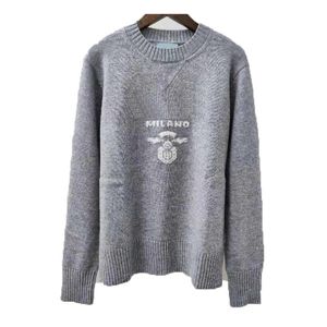 SS Design Womens Sweater Mektubu Yuvarlak Boyun Yuvarlak Boyun Mektup Uzun Kollu Gevşek FF Moda Düz Renk Örgü Kazak Luxurys Kadın Üst Kat Boyut S-L AAA