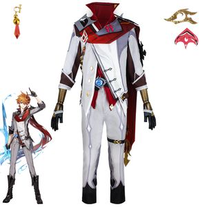 Impact Genshin Cosplay Costume Fantas Suit Tartaglia Wig Anime Uniform Halloween Party Men Trajes