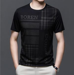 Men's Tees & Polos Men's T-Shirts High end summer new men's short sleeved T-shirt pure cotton trend casual fashion brand half sleeved top