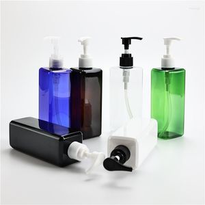 Lagringsflaskor Multicolor 300 ml x 20 Travel Liquid Soap Packing Bottle Square Lotion Pump Shampoo Dusch Gel Container Dispensers