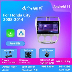 Radio samochodowe wideo stereo odtwarzacz multimedialny dla Honda City 2008-2014 GPS Nawigacja na głowie IPS Ekran IPS