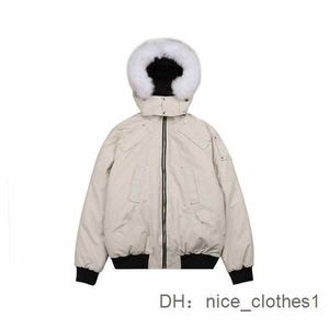 Down Jacket Mooses Knuckles Men's Fur Collar Parka Parka Winterproof White Duck Coat Canada Fashion Men and Women Couples Moose Moose Goose Version för att hålla varmen 5B7A