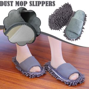 Slippers 1 pair Washable Microfiber Dust Mop Lazy Quick Cleaning Floor Slipper Home Bathroom Cleanning Tools Shoes 230407