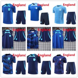 أعلى 2023 إنجلترا المسارات لليئة كرة القدم قمصان التدريب بدلة Kane Sterling Rashford Sancho Grealish 22/23 National Shorts Sleeves Chandal Futbol Kit Survlement