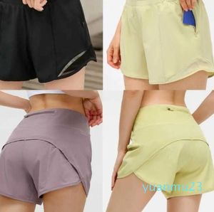 Pantalones cortos de Yoga para mujer, pantalón corto con bolsillo, secado rápido, velocidad, ropa de gimnasio, traje deportivo, transpirable, espera alta elástica