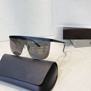Designer-Halbrahmen-Oval-Sonnenbrillen für Männer und Frauen, modische Metall-polarisierte Lichtbrillen, hochwertige T-Ständer-Sonnenbrillen schützen Gehäuse und Kette CL40308