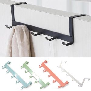 Hooks Door Back Hook Free PunchingBathroom Organizer Rack Multifunctional Bag Hat Storage Drawer Robe Hanger Home Supplies