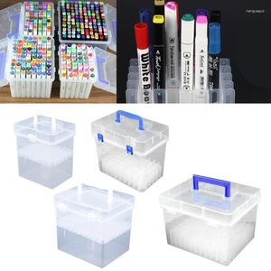 Przezroczysty marker Pens Pens Pudownia kontener Art Craft Tray Office Organizator Organizator Home School Uczniowie Studiuj podaż 1xce