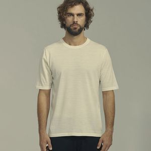 Camisetas masculinas 16,5 micro superfina merino lã de lã camiseta camada camada de lã Tee Men camise