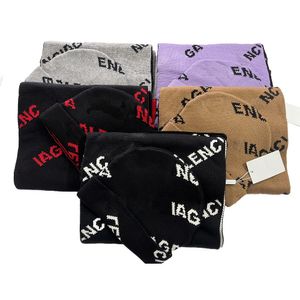 Designer hat and scarf set luxury men's winter scarf brand snapback Seda satin checkered scarf skate skateboard cap black kc woman beanie neckerchief set