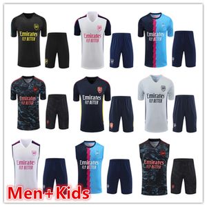 22 23 24 Arsen Pepe Saka短袖ジャージトラックスーツガンナートレーニングベストベストOdegaard Thomas Tierney Smith Rowe 2022 2023 Soccer Tracksuits Men Kids Kit