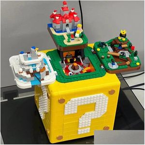 Blocks Kids Toysギフトセット互換性のある71395誕生日映画ゲームモダルed 64疑問符マークボックスモデルビルディングブリック