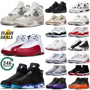 4 buty do koszykówki mężczyźni kobiety lokalny magazyn czarny kot 4s Jumpman 1s 3s 5s 6s 11s 12s 12s Cherry 13s Mrożone chwile satyn hodował palomino męsne j4 trenerzy sportowe trampki sportowe