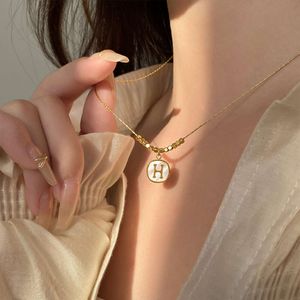 H Letter Necklace for Women 2023 New Light Sweater Chain Small Design High Grade Neckchain Gift