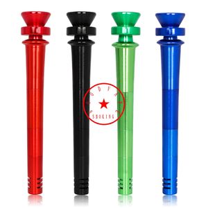 Neue bunte Raucherbong Down Stem Bowl Kit Aluminium tragbare Kräutertabak Wasserpfeife Filter Bong abnehmbare verstellbare DownStem Shisha Shisha Zigarettenspitze