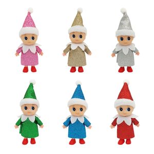 Boże Narodzenie błyszcząca elf dziecięca na półce lalki bliźniaki maluch elfy lśniący nowy kolor dobroci dzieciak rzemiosło lalki dekoracja zabawek na akcesoria na półce dla dzieci