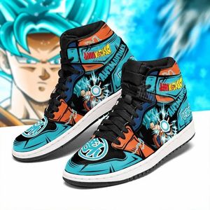 Klassiska män kvinnor vegeta ultra ego db casual skor anime sneakers känsliga gummi höga toppar graffiti läder designer anpassade animes atletiska skor MN2102 Box EU 36-48