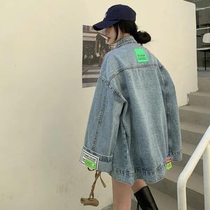 Damenjacken Denimmantel Frauen Frühling und Herbst 2023 Koreanische Übergröße Lose Retro Hong Kong Geschmack Jacke Top Mode