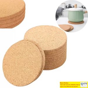 100pcs yuvarlak düz mantar bardak altlık 10 cm çaplı içecek paspaslar mantar yuvarlak boş bardaklar ahşap içecek coaster kalınlığı