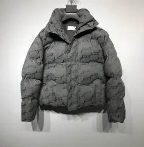 23ss nova moda alta rua estilo polar hip hop algodão manga longa para baixo jaqueta solta respirável carta padrão homens e mulheres y2k7