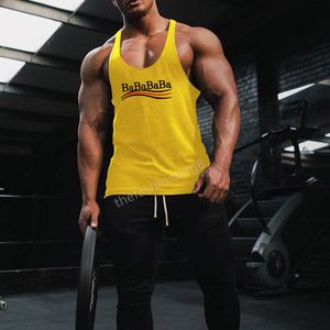 Serbatoi fai -da -te Designer camis Nuovo fitness Bodybuilding Racerback da uomo Sport's Sports Hurley senza manico