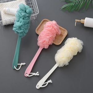 Bath Brushes Long Handle Hanging Soft Mesh Back Body Bath Shower Scrubber Brush Sponge for Bathroom Shower Brush