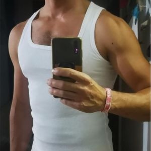 Men's Tank Tops Men's Vest Gyms Casual Bodybuilding Fitness Summer High Quality Undershirt Sleeveless Slim Muscle Singlet Clothes