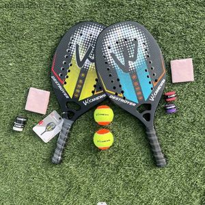 Tennisracketar Comewin 3K Transparent Carbon Beach Tennis Racket Professional Soft Eva Face Raqueta för vuxen unisex utrustning padel racket Q231109