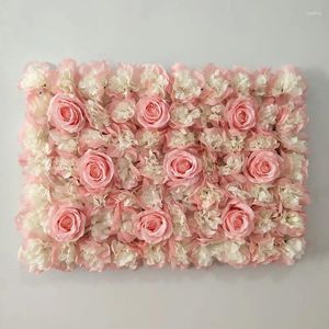 Flores decorativas paredes de flores artificiais para decoração de natal painéis de rosas planta suspensa 40x60cm floral