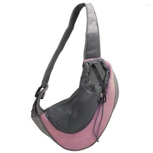 Coprisedili per auto per cani Hands Free Uomo Ragazza Escursionismo Cinturino regolabile Cani Gatti Supporto traspirante Borsa a tracolla Ciclismo Mesh Cucciolo Soft Pet Sling