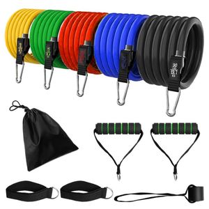 Bandas de resistência PCs Tubo Elastic Exercício Conjunto de exercícios Expander Fitness Band Band Pull Rope Gym Training Equipment