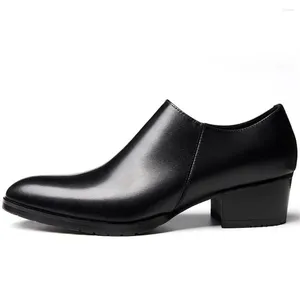 Elbise ayakkabıları sonbahar deri iş erkekler İngiltere iş rahat hareketli ayak parmağı zip mans günlük ayak bileği boyutu 37-44
