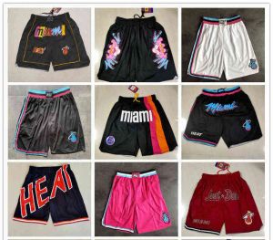 Herren-Shorts, Basketball-Shorts, MiamiHeatmen Throwback PocketSAGS