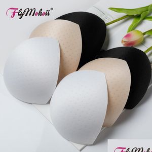 Intimates tillbehör Kvinnor Intima 10 par/Lot Triangle Sponge Bh -kuddar för baddräktklänning avtagbar bröstinsättning Breast Cups Pus Dhawd