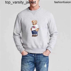 NYA 23SS POLOS BEAR TREATER US SWEATSHIRTS Tjock modemärke Bomullsspårar Män Långärmare Kvinnor Mens Hoodie Polo Hoodie