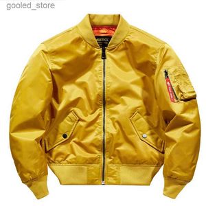 Herrenjacken 2022 Frühling Herbst Baseball Bomberjacke Männer Mode Hip Hop Streetwear Gelb Schwarz Marine Armee Luftwaffe Jacke Männer Militär Q231109