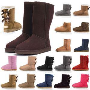 Australia Ugglie But Womens nad kolanem śnieg Bottes Ultra Mini But Girl Boots Plush Połowa kostki pełne futro puszyste muły zimowe botki projektanta Uggskid 36-45