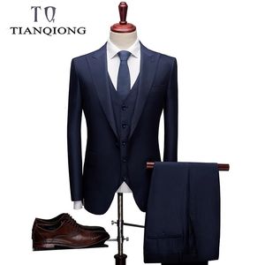 Men's Suits Blazers TIAN QIONG Arrival High Quality Boutique Casual Black Suits Men men's Blue Suits Blazers Coat Trousers Waistcoat S-2XL 231109