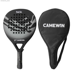 Tennisracketar Comewin4013 Padel Beach Tennis Racket Professional Tennis Carbon Fiber Soft Eva Face Tennis Padd Racquet Racket med väskomslag Q231109