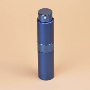 Portable 8ml rotary spray bottle anodized aluminum Spray perfume bottles glass empty makeup perfume tube bottle High Quality